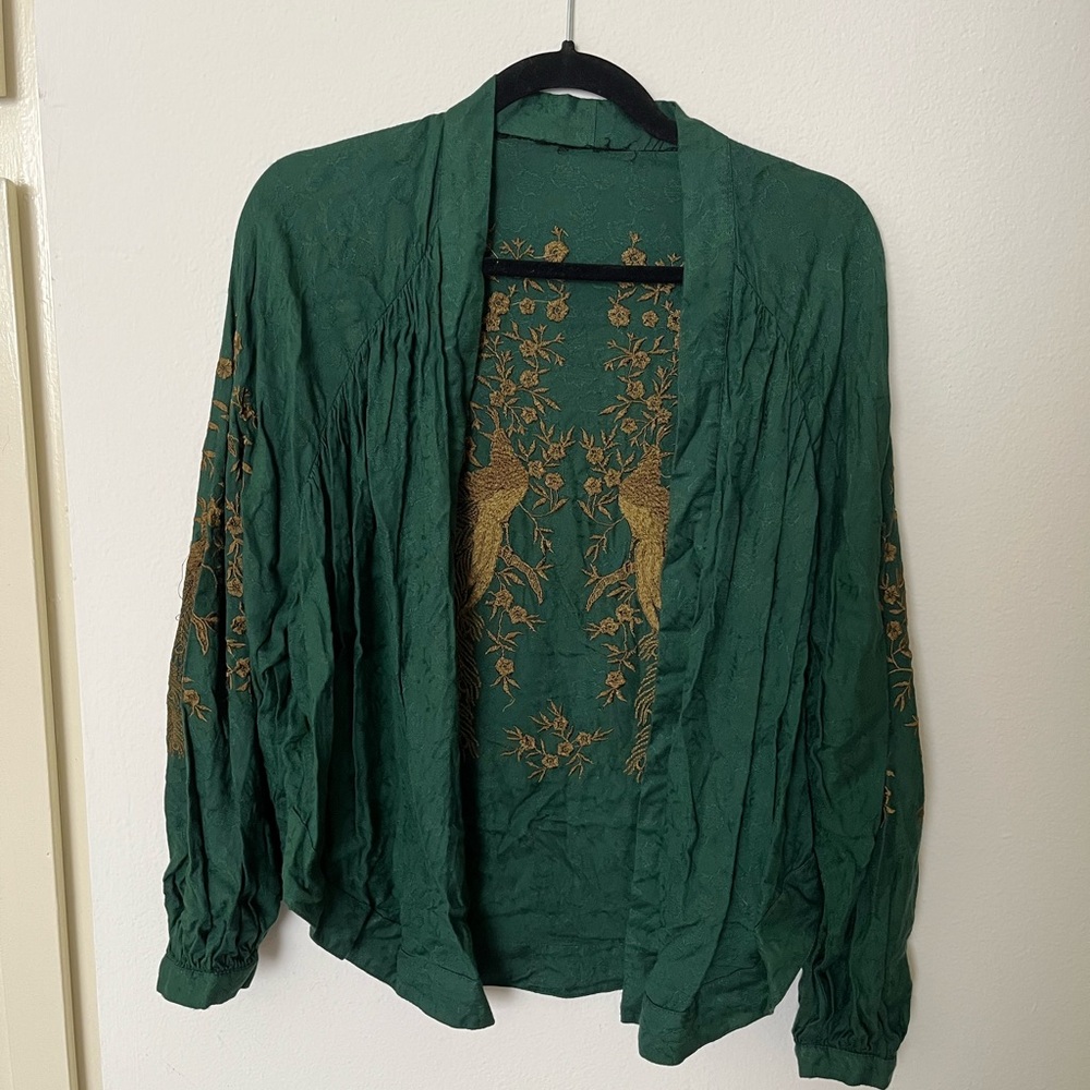 Green and Gold open jacket